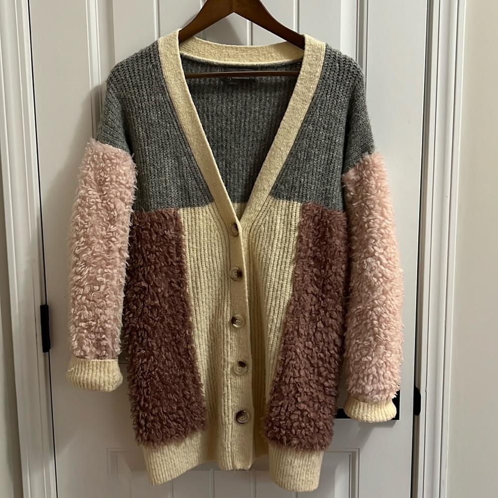 Anthropologie fuzzy cardigan sweater Small - Medium